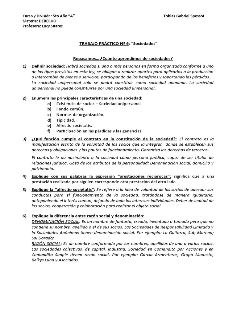 003 Practico TP6 - Resuelto | PDF | Conceptos legales | Business