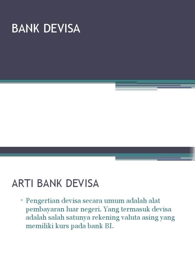 Bank Devisa | PDF