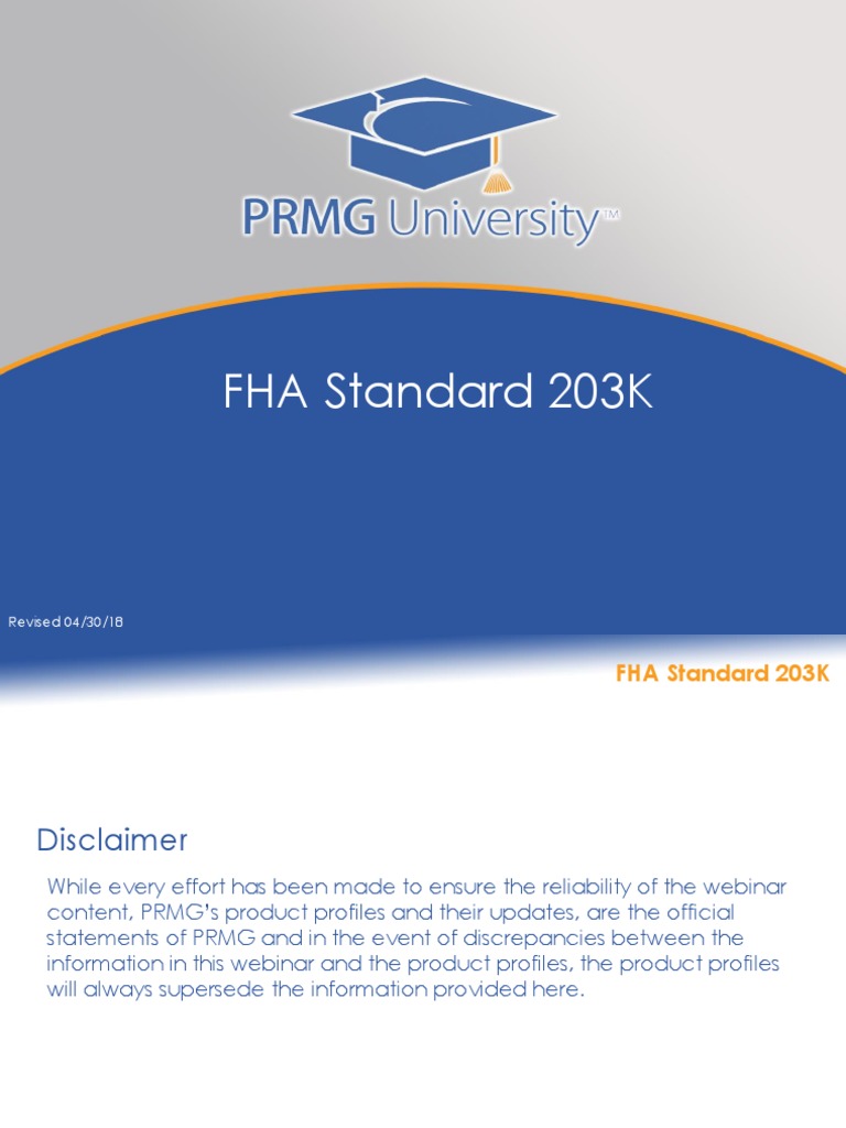 FHA Standard 203K Loan Overview | PDF | Federal Housing Administration ...