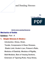 theory of structures (CE4G) Direct  and Bending Stresses