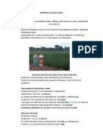 Informe de resultados de ensayos con productos Grune Welt para cultivo de arroz