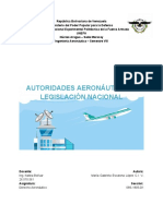 Autoridades Aeronáuticas y Legislación Nacional