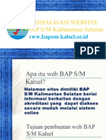 BAP S/M Kalsel Sosialisasi Website dan Panduan Daftar Akreditasi Sekolah