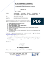 Circular Inicio Diplomado B 2020. FICA. en PLC T.P. MTO E.