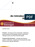 FINANCE (Chapter 1 and 2)
