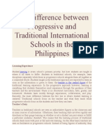 The Difference Between Progressive and Traditional International Schools in The Philippines