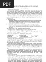 Download MANAJEMEN ORGANISASI DAN KEPEMIMPINAN by bintaku SN48543060 doc pdf