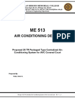 Air Conditioning Design: Proposed 25 TR Packaged Type Centralized Air-Conditioning System For AVC Covered Court
