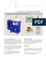 Flex Separation Systems, P Separators 626/636: Cleaning Systems For Lubricating and Lighter Fuel Oils