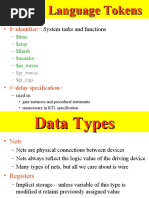 Special Language Tokens: System Tasks and Functions