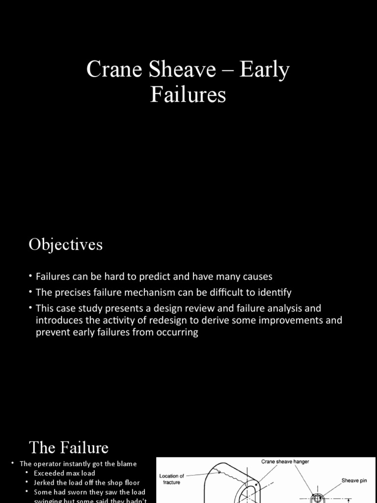 Crane Sheave Early Failures PDF Fatigue (Material) Chemical