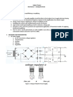Subject Project Electrónica I - Analog Electronic: 1. DC Power Supply