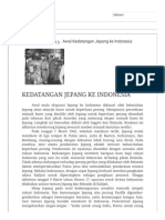 Sejarh Indonesia - Awal Kedatangan Jepang Ke Indonesia PDF