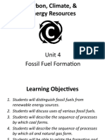 Carbon, Climate, & Energy Resources: Unit 4 Fossil Fuel Formation