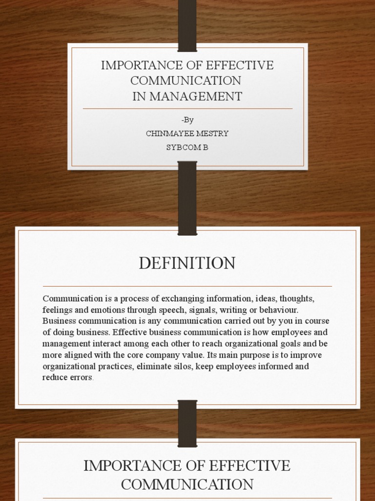 Effective Communication in Management | PDF
