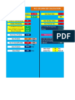 Design-of-column-Excel-Sheet