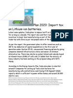 Import Tax On Lithium-Ion Batteries