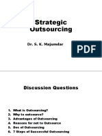 Strategic Outsourcing: Dr. S. K. Majumdar