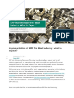 Implementation of ERP for Steel Industry