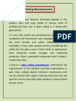 Glass Railing Manufacturers - Sgrip