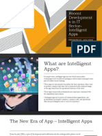 Recent Development Sinit Sector-Intelligent Apps: Presented by - Jaya Singh Reet Adhana