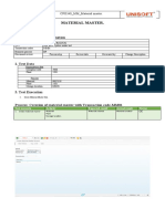 Material Master.: 1. Test Case Header Information