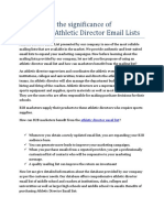 EDL - Athletic Director Email Lists Article