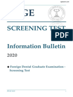 Screening Test: Information Bulletin