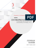 Entrepreneurship: Assignment