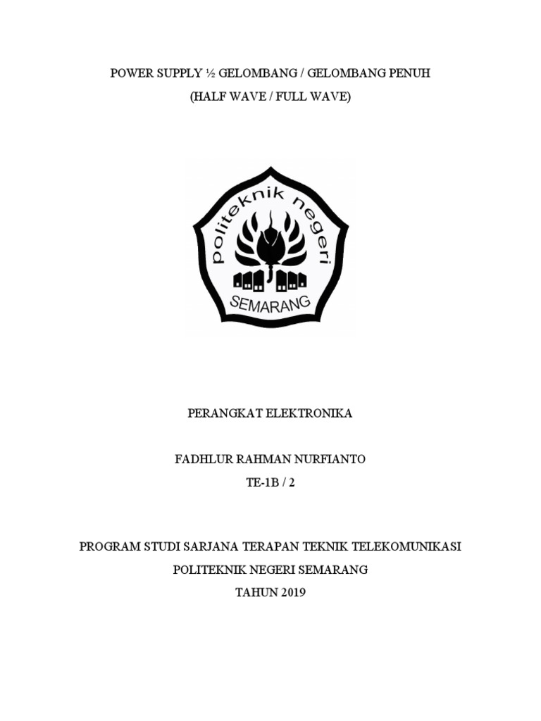 Perbandingan Penyearah Gelombang AC | PDF