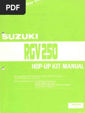 SUZUKI RGV250 サービスガイド サービスマニュアル パーツリスト V 1710525831?v=1