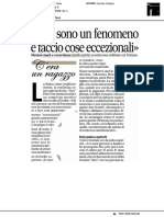 Zico Pieri: Non Sono Un Fenomeno e Faccio Cose Eccezionali - Il Corriere Adriatico Del 22 Novembre 2020
