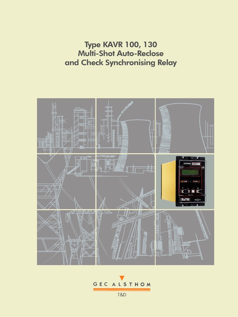 Type KAVR 100, 130 MultiShot AutoReclose and Check Synchronising