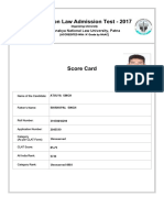 Common Law Admission Test - 201 7: Chanakya National Law University, Patna