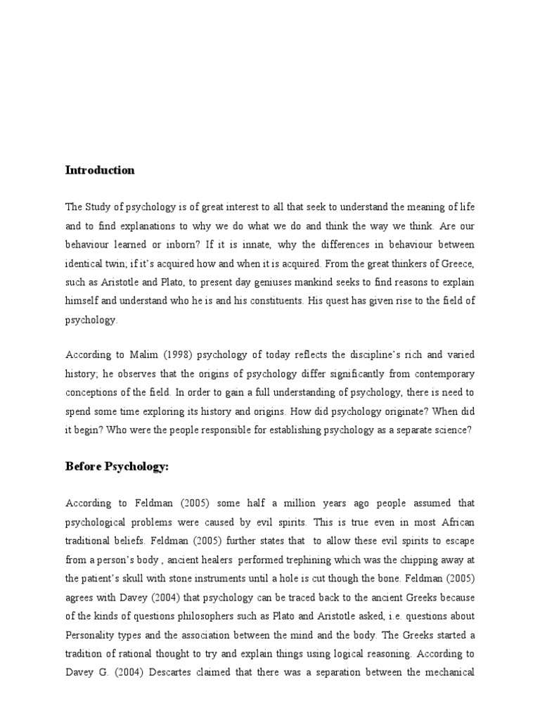 Origins and Evolution of Psychology | PDF | Behaviorism | Psychology