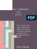 Activity 1: Reflection: Prepared By: Aquino, Kimerie Borja, Razel Therese Enriquez, Pearl Jerean Mediavilla, Carl Vincent