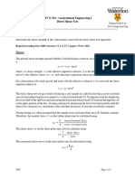 CIV E 353 - Geotechnical Engineering I Direct Shear Test: Purpose