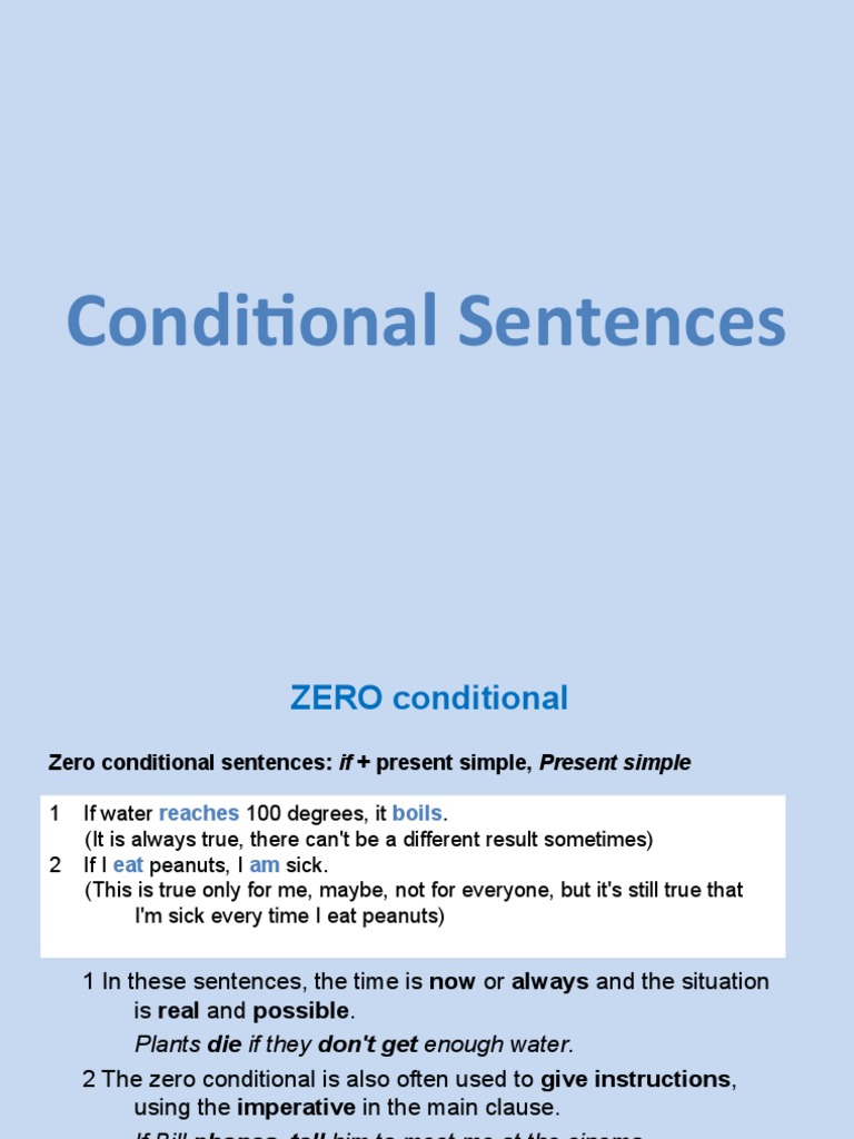 Understanding Conditional Sentences | PDF | Linguistic Typology ...