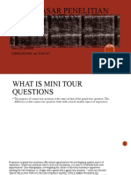 Hervi P.L Pontoh - Mini Tour Question