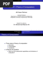 CSE 211 (Theory of Computation) : Atif Hasan Rahman