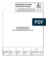 Yadavaran Oil Field Production Project: Operating Manual For Salt Sediments Removal