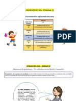 Aprendo en Casa - Ciclo Ii - Semana 25