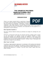 Project Report On Plastic Granule/polymer Manufacturing Unit