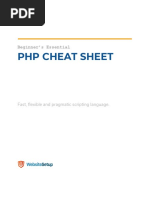 PHP Cheat Sheet: Beginner's Essential