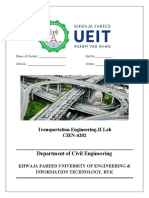 Department of Civil Engineering: Transportation Engineering-II Lab CIEN-4202