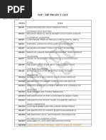 Myg O: DSP DIP Project List