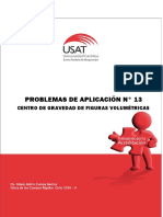 Problemas de Aplicación #13. Centro de Gravedad de Figuras Volumétricas. Física de Los Cuerpos Rígidos. Ciclo 2020 - II PDF