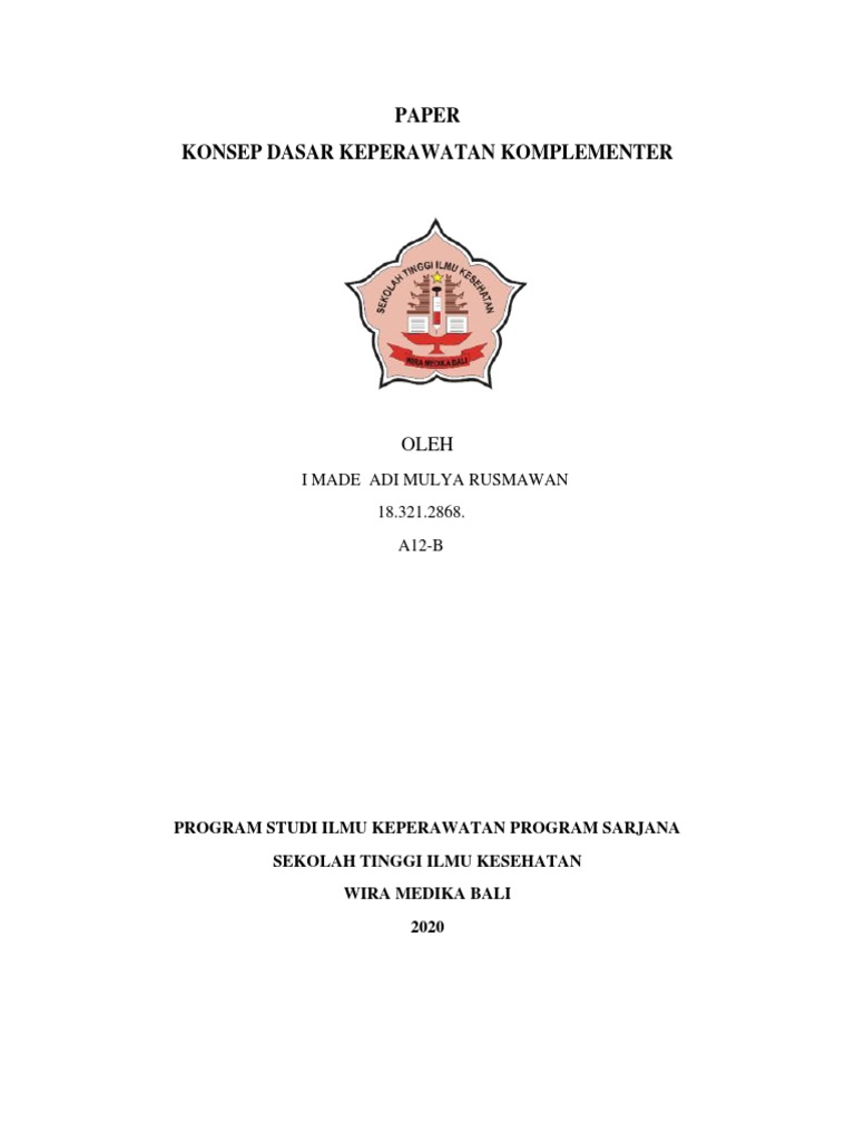 Konsep Dasar Terapi Komplementer | PDF