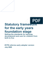 Statutory Framework For The Early Years Foundation Stage