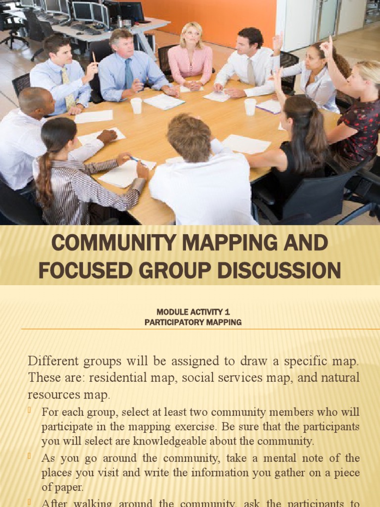 Community Mapping and FGD Activities | PDF